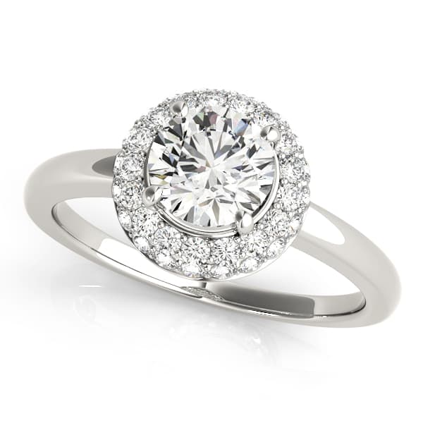 ENGAGEMENT RINGS HALO ROUND — style 50533 in 10k White Gold