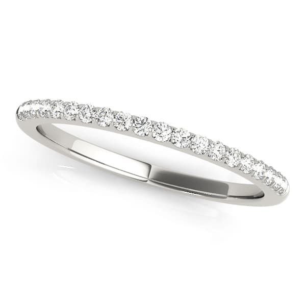 Single Row Prong Set Wedding Bands — A — View 1