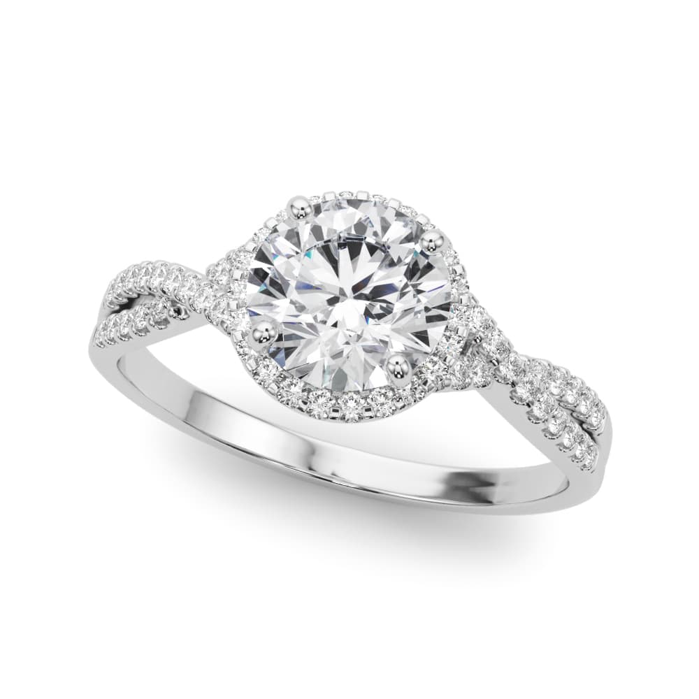Twisted Infinity Halo Engagement Ring — style 50536 in 10k White Gold