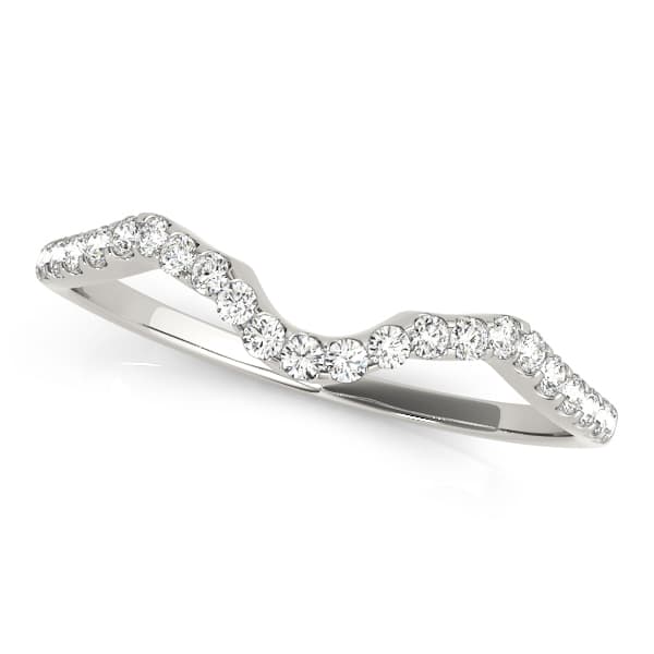 Shared Prong Curved Wedding Ring — A — View 1