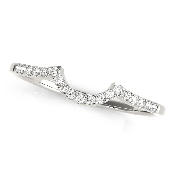 Single Row Curved Wedding Band — C — View 1