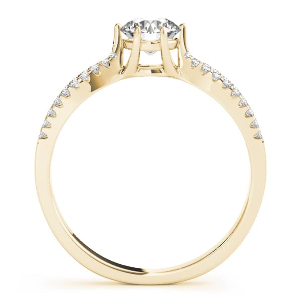 Multi-Row Engagement Ring, style 50538, Side view in yellow gold