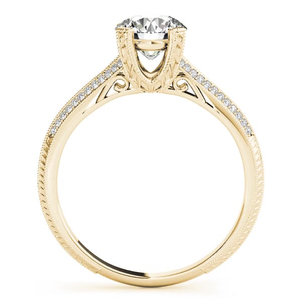 Multi-Row Engagement Ring, style 50540, Side view in yellow gold