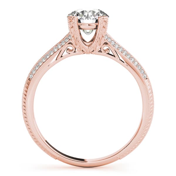 Multi-Row Engagement Ring, style 50540, Side view in rose gold