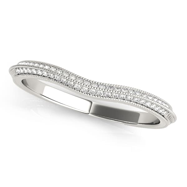 Double Row Pavé Wedding Bands — View 1