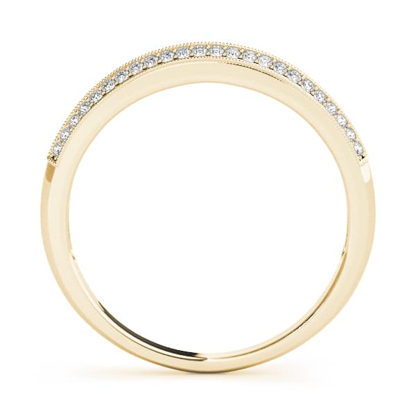 Pavé Wedding Band (0.18 ct. tw.), Side view in yellow gold