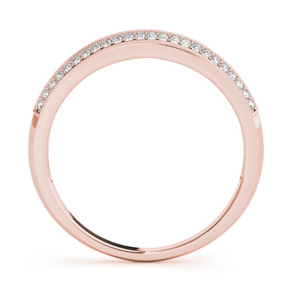 Pavé Wedding Band (0.19 ct. tw.), Side view in rose gold