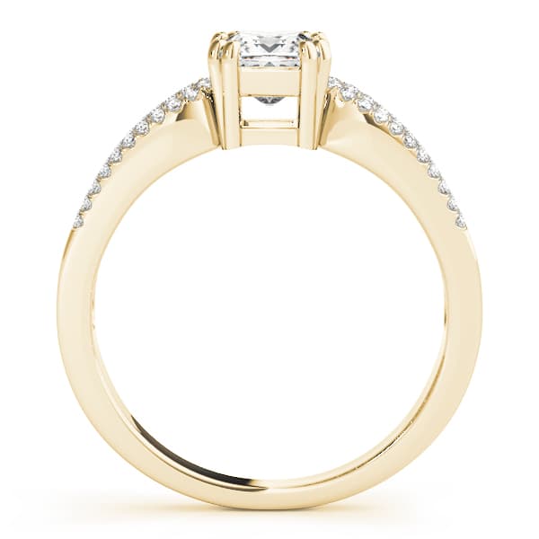 Multi-Row Engagement Ring, style 50543, Side view in yellow gold