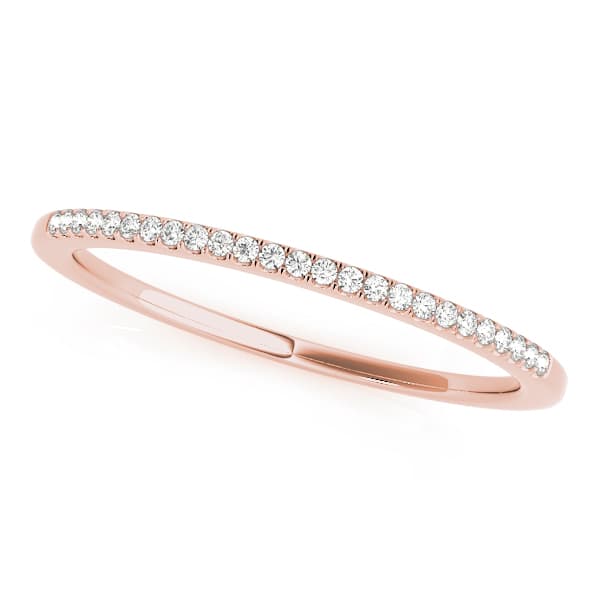 Split Prong Wedding Band (0.1 ct. tw.), Front view in rose gold