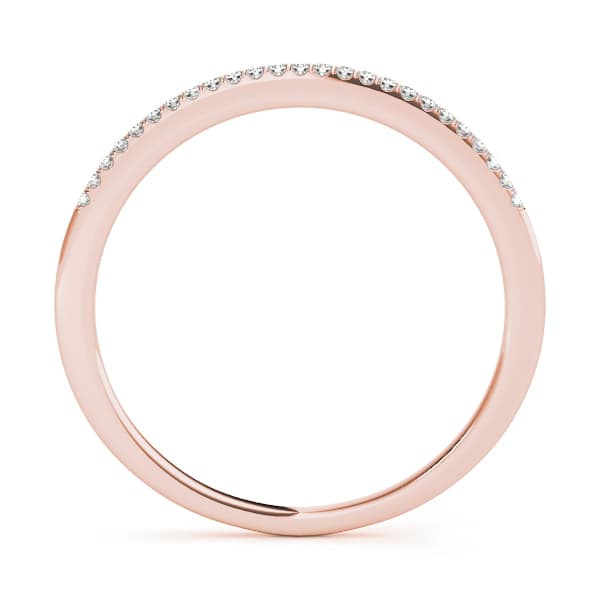 Split Prong Wedding Band (0.1 ct. tw.), Side view in rose gold