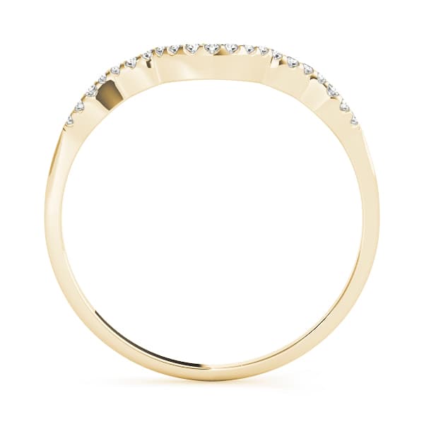 Curved Wedding Band (0.08 ct. tw.), Side view in yellow gold