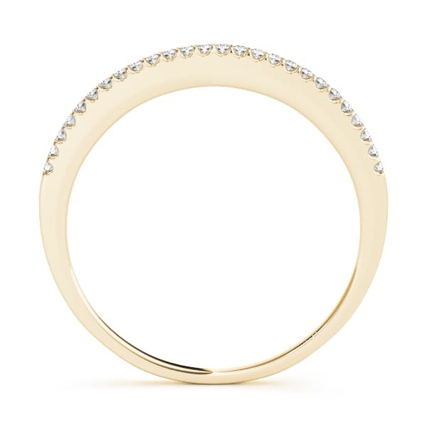 Prong Set Wedding Bands (0.08 ct. tw.), Side view in yellow gold