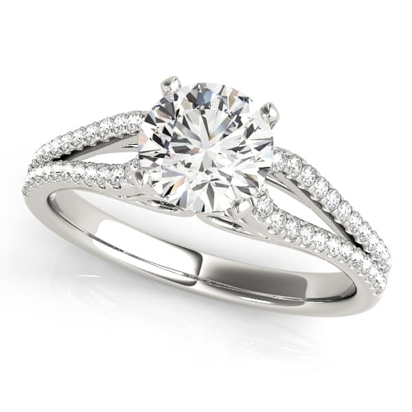 Multirow Split Shank Engagement Ring — style 50554 in 10k White Gold