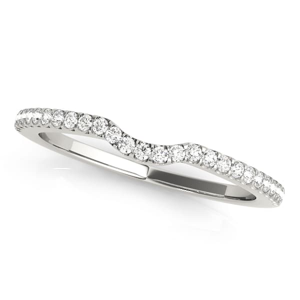Wedding Bands Curved Bands — 1/3 CT — View 1