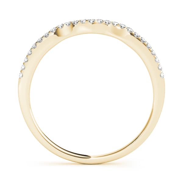 Curved Wedding Bands (1/8 ct. tw.), Side view in yellow gold