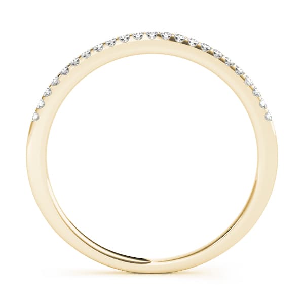 Prong Set Diamond Wedding Band (1/8 ct. tw.), Side view in yellow gold