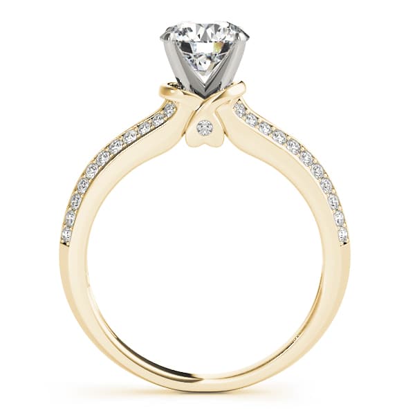 Multi-Row Engagement Ring, style 50562, Side view in yellow gold