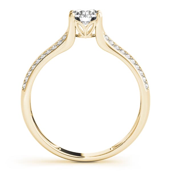Multi-Row Engagement Ring, style 50566, Side view in yellow gold