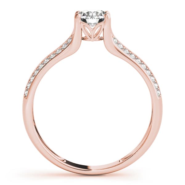 Multi-Row Engagement Ring, style 50566, Side view in rose gold