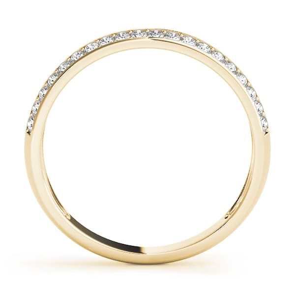 Pavé Wedding Band (0.22 ct. tw.), Side view in yellow gold