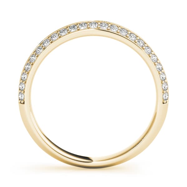 Prong Set Wedding Band (0.28 ct. tw.), Side view in yellow gold