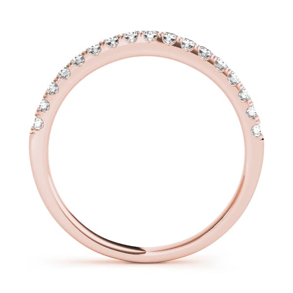 Split Prong Wedding Band (1/4 ct. tw.), Side view in rose gold