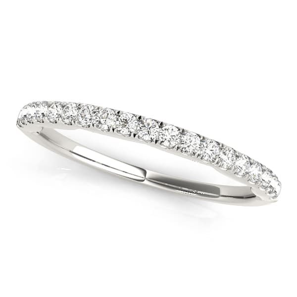 Prong Set Wedding Band — View 1