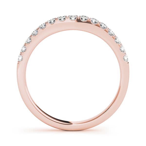 Split-Prong Wedding Band (0.22 ct. tw.), Side view in rose gold