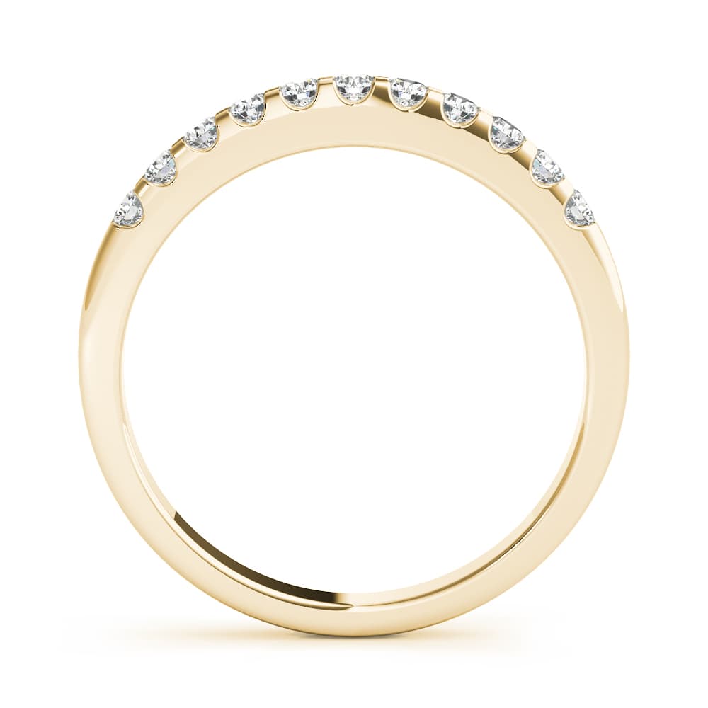 Shared Prong Wedding Ring (0.3 ct. tw.), Side view in yellow gold