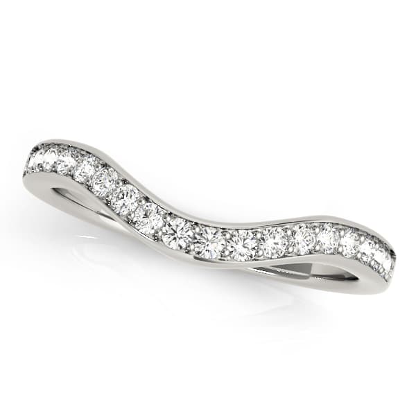 Curved Prong In Channel Wedding Band — 5.5X5.5 MM — View 1