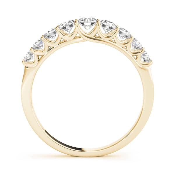 Trellis Curved Wedding Bands (5/8 ct. tw.), Side view in yellow gold