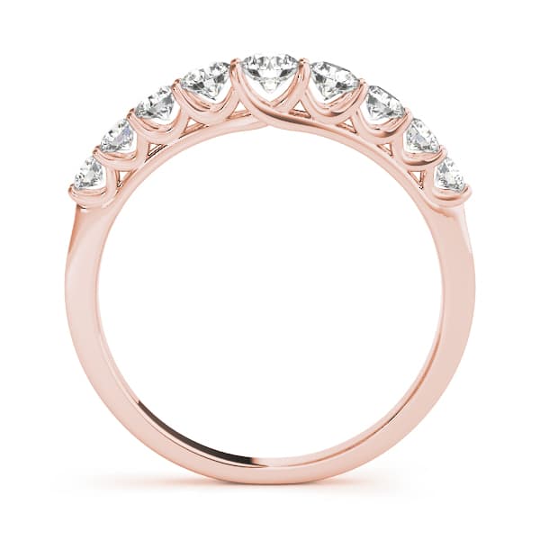 Trellis Curved Wedding Bands (5/8 ct. tw.), Side view in rose gold