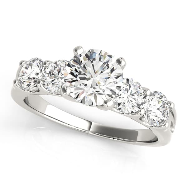 Single Row Prong Engagement Rings — style 50603 in 10k White Gold