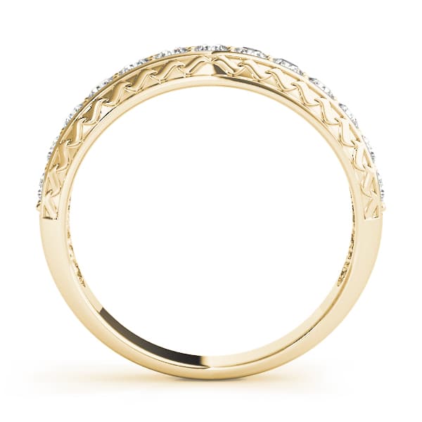 Prong Set Wedding Band (0.52 ct. tw.), Side view in yellow gold