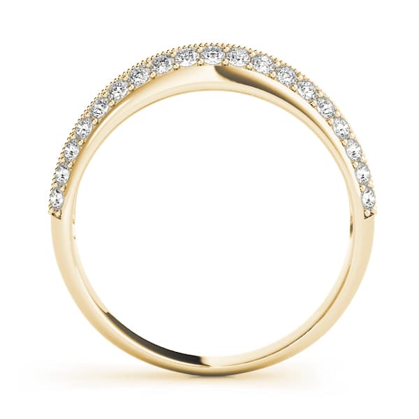 Pavé Wedding Band (3/8 ct. tw.), Side view in yellow gold