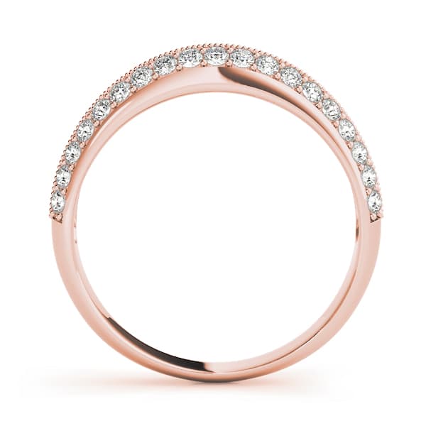 Pavé Wedding Band (3/8 ct. tw.), Side view in rose gold
