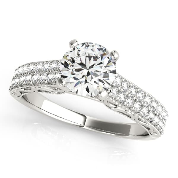 ENGAGEMENT RINGS ANTIQUE — style 50618 in 10k White Gold