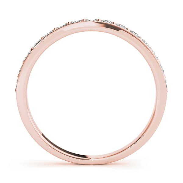 Prong In Channel Wedding Ring (0.3 ct. tw.), Side view in rose gold