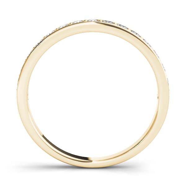 Prong-In-Channel Wedding Ring (0.3 ct. tw.), Side view in yellow gold