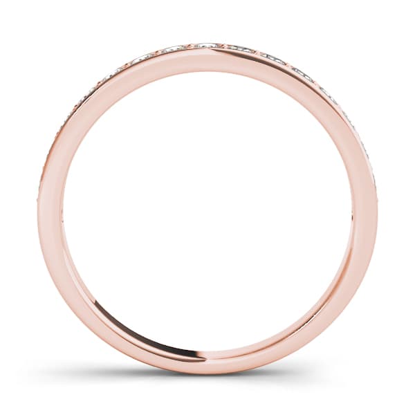 Prong-In-Channel Wedding Ring (0.3 ct. tw.), Side view in rose gold