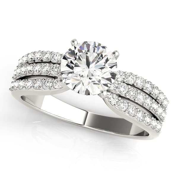 Multirow Engagement Ring — style 50622 in 10k White Gold