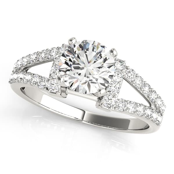 Multirow Split Shank Engagement Rings — style 50623 in 10k White Gold