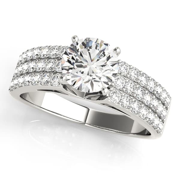 Multirow Engagement Ring — style 50625 in 10k White Gold
