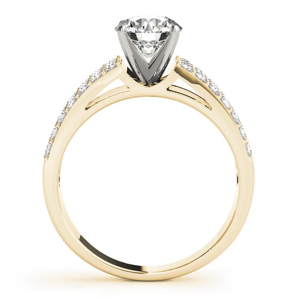 Multi-Row Engagement Ring, style 50625, Side view in yellow gold
