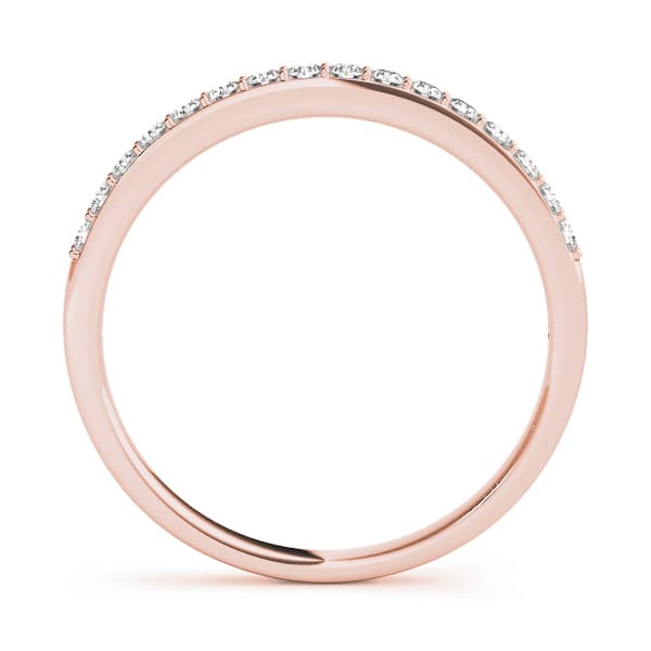 Shared Prong Wedding Band (0.16 ct. tw.), Side view in rose gold