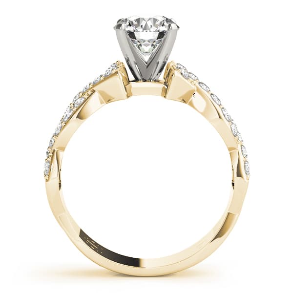 Infinity Multi-Row Engagement Ring, style 50627, Side view in yellow gold