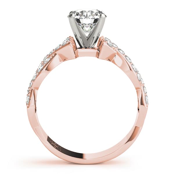 Infinity Multi-Row Engagement Ring, style 50627, Side view in rose gold