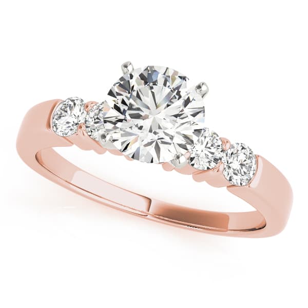 4 Stone, style 50632, Front view in rose gold