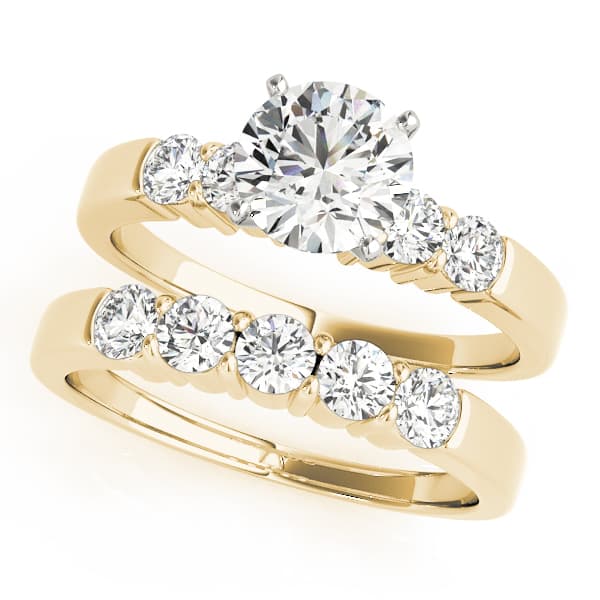 4 Stone, style 50632, On hand view in yellow gold