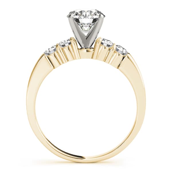 4 Stone, style 50632, Side view in yellow gold